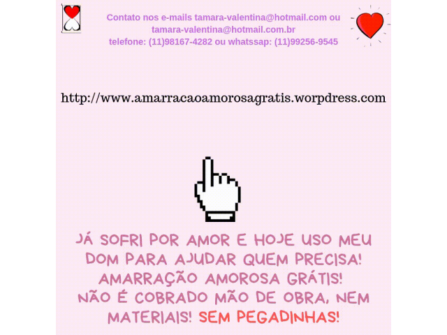 Amarração amorosa definitiva grátis - trabalho amoroso gratuito