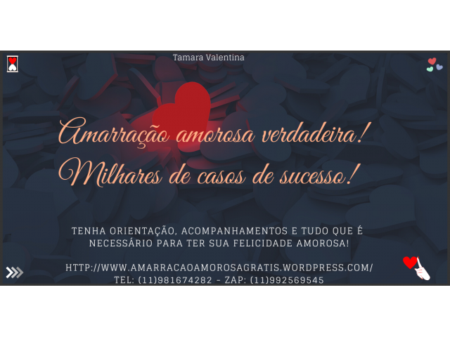 Amarração amorosa funciona - tenha seu amor de volta - mãe de santo gratuita