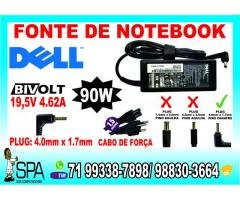 Carregador Dell 19.5v 4.62a 90w 4.0mm x 1.7mm sem agulha em Salvador