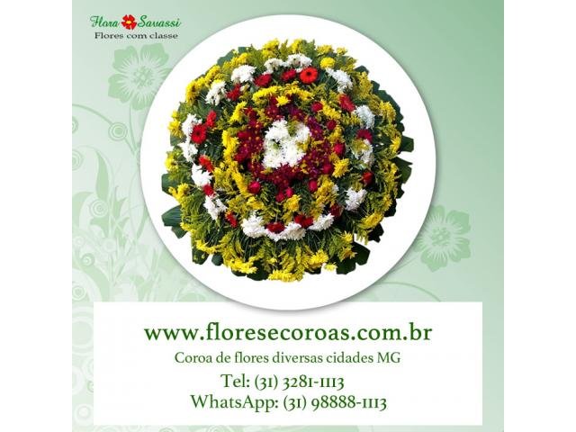 Coroas de flores Velório do Barreiro BH WhatsApp (31) 98888-1113 entrega coroa de flores