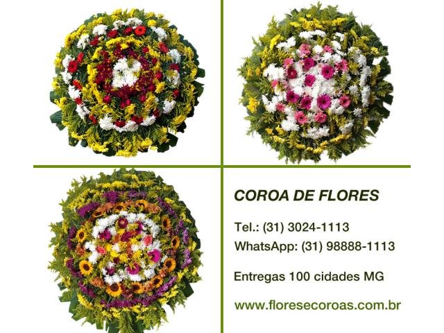 Velório Cemitério de Aranhas em Brumadinho MG floricultura entrega Coroas de flores