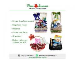 Conselheiro Lafaiete floricultura buquês, flores, cesta café da manhã e coroas de flores