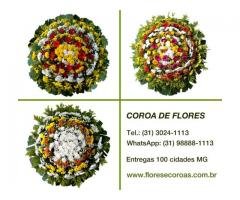 Floricultura entrega coroa de flores Cemitério Municipal Campo da Saudade Lagoa Santa, coroas
