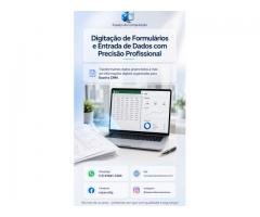 Digitação de Cupons, Fichas, Formulários em formato de Planilha ou Tabela