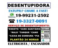 19-99231-2502 Desentupidora no Jardim das Palmeiras em Campinas - Desentupidora Campinas Fast.