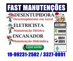 19-3327-0091 Encanador e Eletricista no Jardim das Paineiras em Campinas - Fast Manutenções.