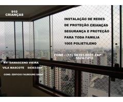 Redes de Proteção no Brooklin, Rua Guararapes,  11 94322-0606    98391-0505