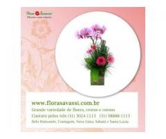 Residencial das Flores Alphaville Nova Lima floricultura flores, cesta de café e arranjos florais