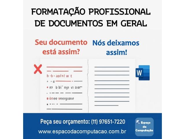 Recuperamos a Formatação do seu Documento no Word ou Excel