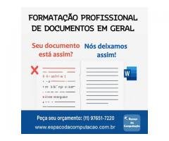 Recuperamos a Formatação do seu Documento no Word ou Excel