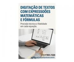 Digitação de Textos com Expressões e Fórmulas Matemáticas