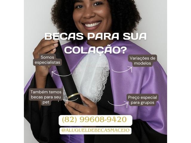 Aluguel de Becas para colação de grau em Arapiraca