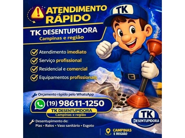 Desentupidora no Jardim Flamboyant em Campinas - Orçamento Grátis