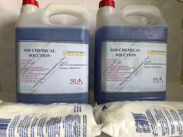 SSD Solução Química e pó ativador para Limpeza de notas
