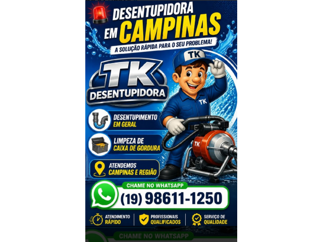 Desentupidora Campinas Desentupimento de esgoto em geral