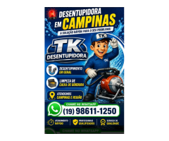 Desentupidora Campinas Desentupimento de esgoto em geral