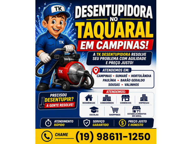 Desentupidora no Taquaral Campinas Orçamento Grátis