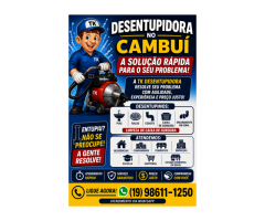 Desentupidora Cambuí Campinas (19) 98611-1250 Orçamento Grátis