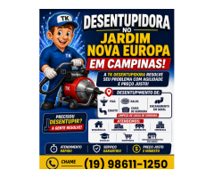 Desentupidora no Jardim Nova Europa em Campinas - Desentupimento de Encanamento em Geral
