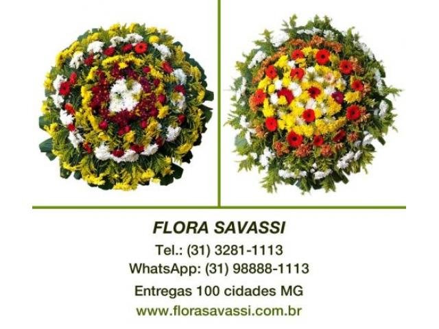 Coroa de flores Paraopeba floricultura entrega coroa de flores fúnebres velório cemitério