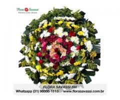 Coroa de flores floricultura Brumadinho entrega coroas de flores fúnebres velório cemitério