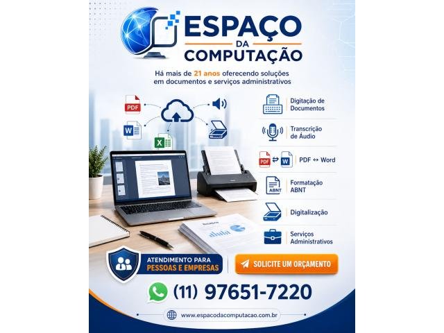 Espaço da Computação – Soluções em digitação, documentos e serviços administrativos