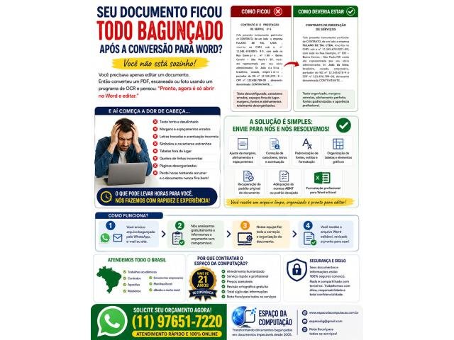 Você converteu um PDF para Word… e o documento ficou todo bagunçado?