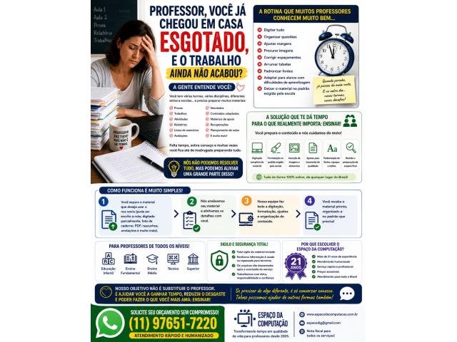 Você é professor(a) e está levando trabalho pra casa todos os dias?