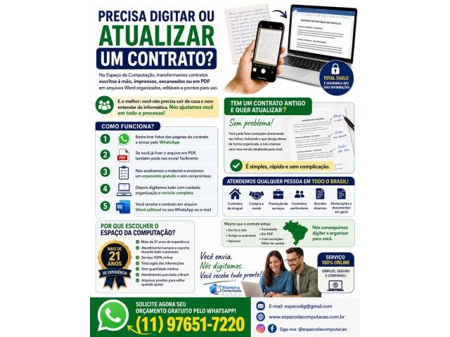 Precisa digitar ou atualizar um contrato?