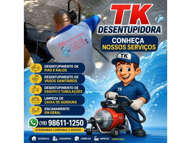 Desentupidora em Campinas! Pias Ralos Esgoto Cano Peça seu Orçamento Grátis (19) 98611-1250