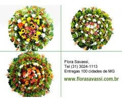 Floricultura entrega coroa de flores cemitérios Divinópolis, Igarapé MG FLORA SAVASSI