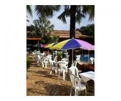 LOCAÇÃO DE MESAS E CADEIRAS OMBRELONE DE 5 m DE DIAMETRO GUADA SOL