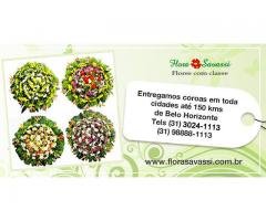 Coroas de flores BH R$ 190,00 Coroas  Velório Santa Terezinha no Barreiro BH Floricultura FLORA