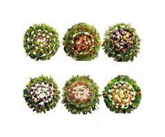 Coroa de flores cemitério Santa Luzia coroas velório Santa Luzia arranjos fúnebres FLORICULTURA