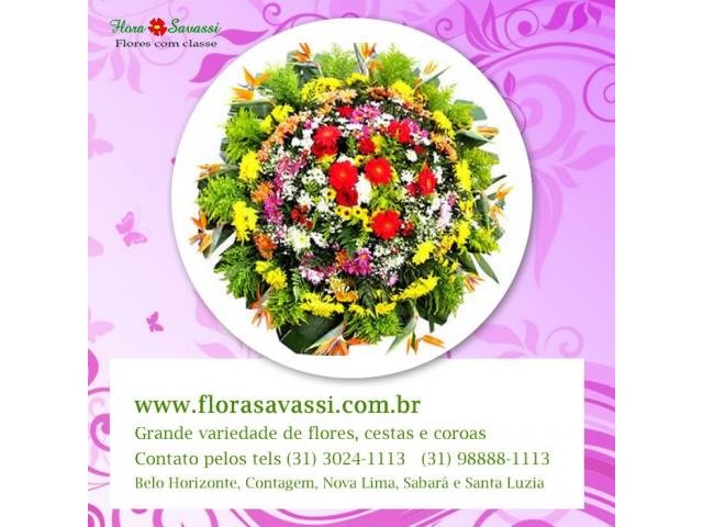 Entrega coroas de flores Cemitério Paroquial Nossa Senhora do Carmo em Betim floricultura FLORA